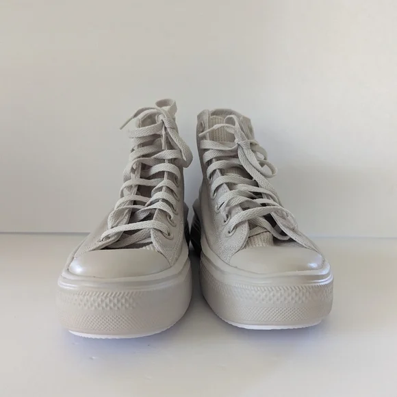 Converse Chuck Taylor All Star Move Edge Glow Platform Sneakers Pale Putty - Picture 10 of 12